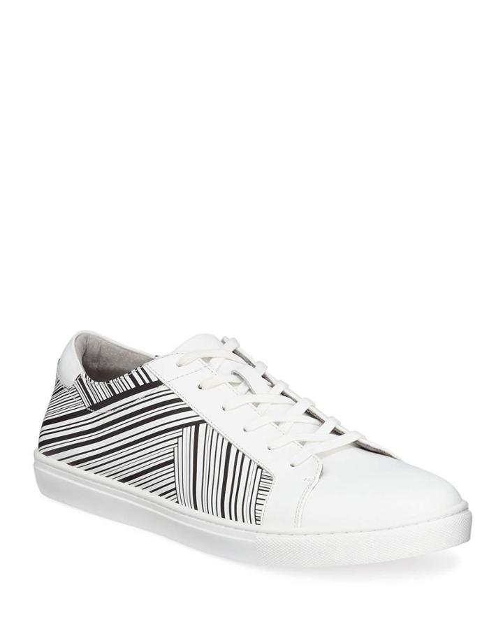 Men's Kam Stripes Low-top Leather