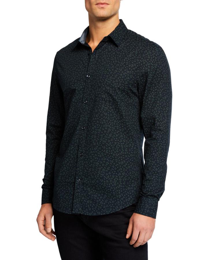 Men's Long-sleeve Holiday Animals Print