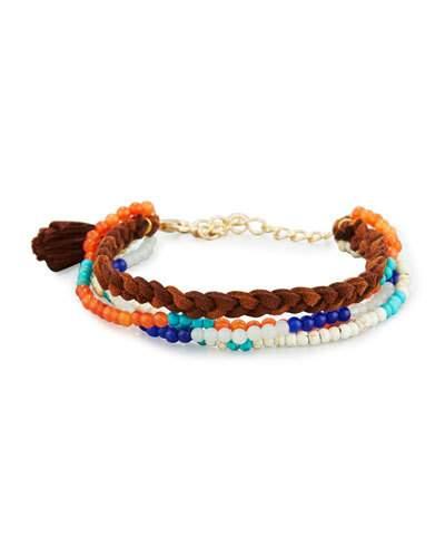 Multi-row Stone Beaded Bracelet,
