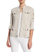 Feminine Lace Contrast Jacket