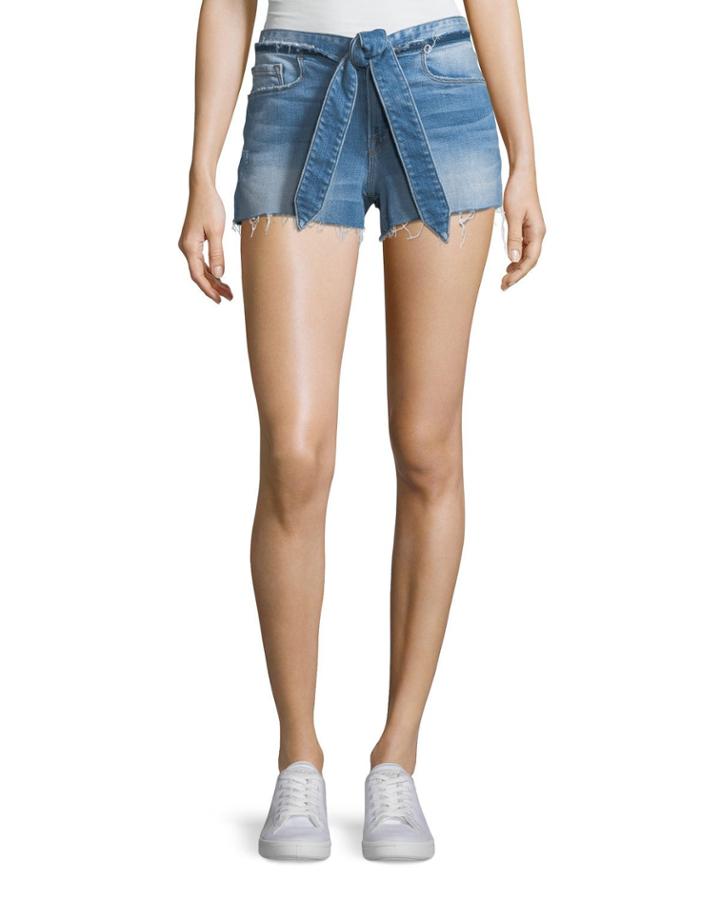 Le Cutoff Released Tie-waist Denim