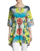 Floral-print Tunic,
