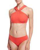 Beaded High Neck Bra W