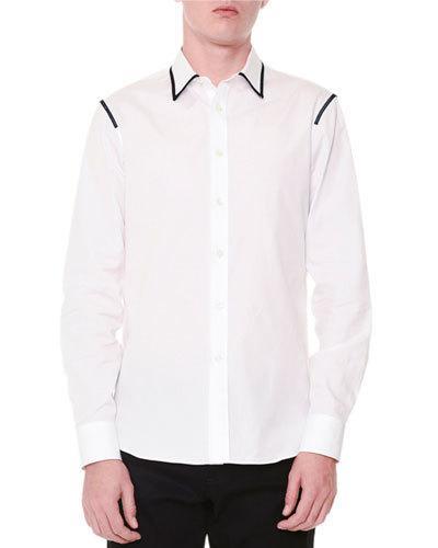 Contrast-trim Button-down