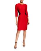 Mauresque Knit 3/4-sleeve Dress