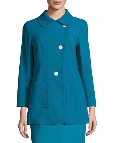 Pleated-back Trench-belt Topper, Bay