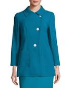 Pleated-back Trench-belt Topper, Bay