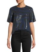 Ali Sequined Animal-print Tee