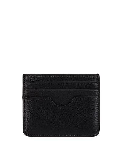 Small Saffiano Flat Card Case