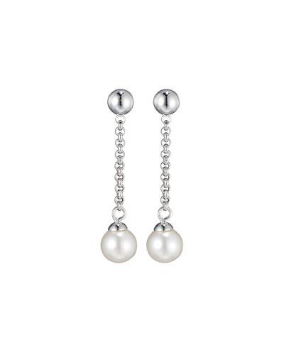 Allison Pearl & Chain Dangle Earrings,