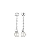 Allison Pearl & Chain Dangle Earrings,