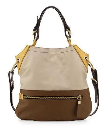 Sydney Colorblock Tote Bag, Natural