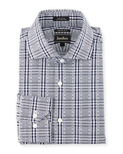 Trim-fit Plaid Dress