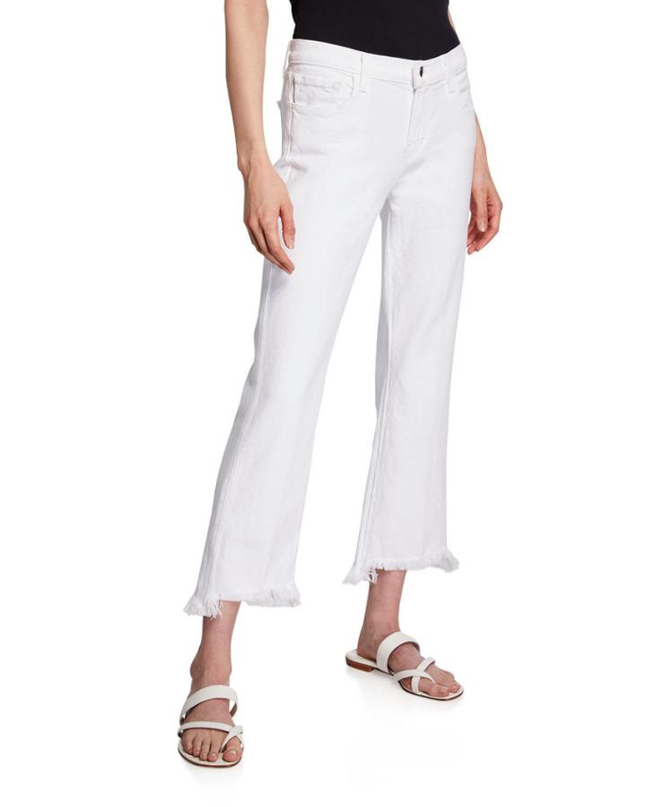 Selena Mid-rise Cropped Boot-cut Jeans