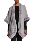 Faux-fur Trimmed Cape