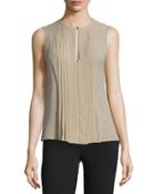 South Port Sleeveless Silk Top,