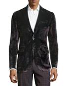 Men's Velvet Paisley One-button Jacket