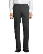 Wool-blend Straight-leg Trousers, Gray