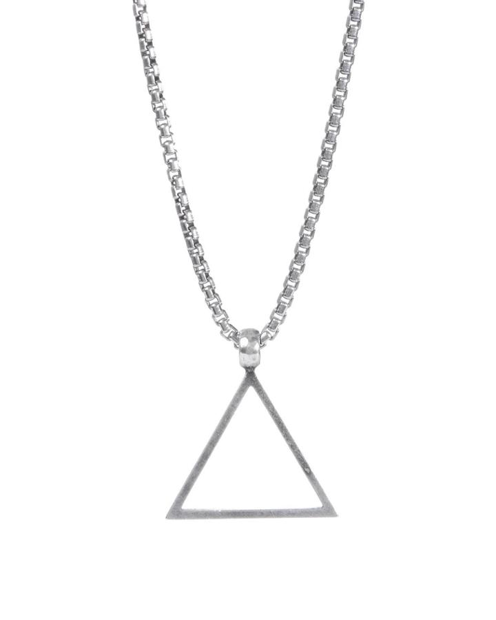 Men's Triangular Pendant Necklace,