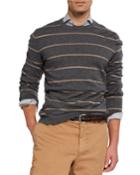 Men's Wide-striped Cashmere