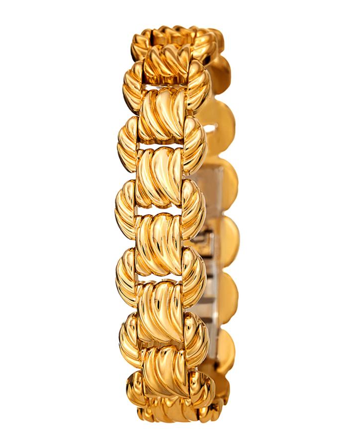 Textured Link Bracelet, Golden