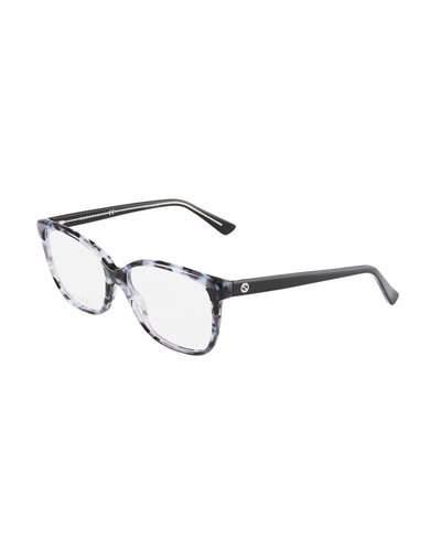 Square Marbled Acetate Optical Glasses