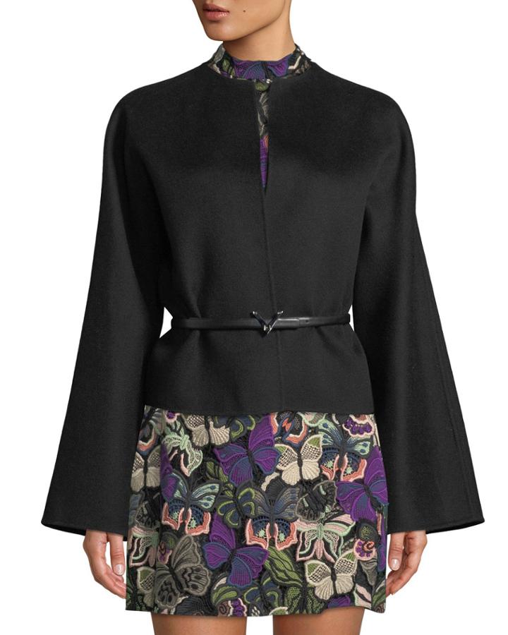Wool-cashmere Belted Jacket