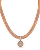 18k Spring Coil Diamond Pendant Necklace