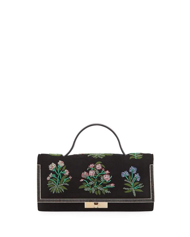 Brilliant Beaded Top-handle Clutch Bag