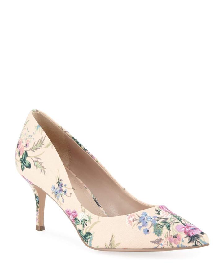 Andre Floral Pointed-toe Pumps