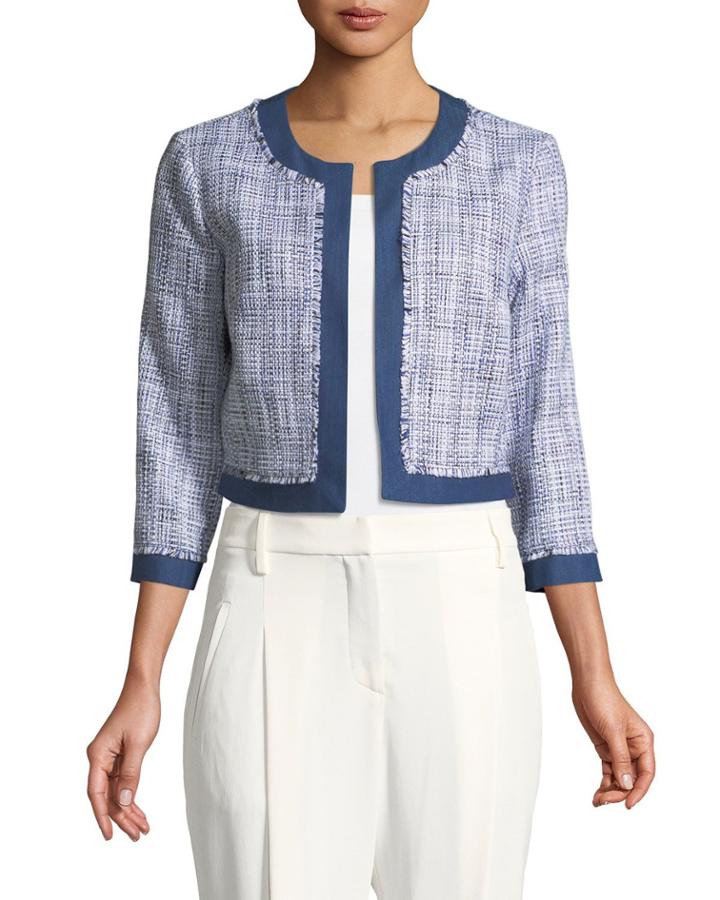 Open-front Boucle Topper Jacket
