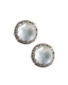 Aura Silver & Mother-of-pearl Round Earrings