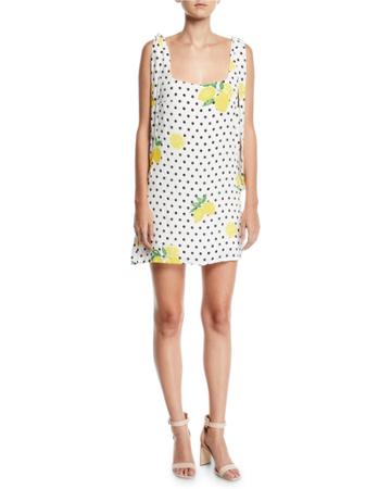 Jen Short Lemons-print Dress
