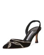Poncha Suede And Snakeskin Halter Pumps