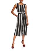 Vertical Striped Cropped Jumpsuit