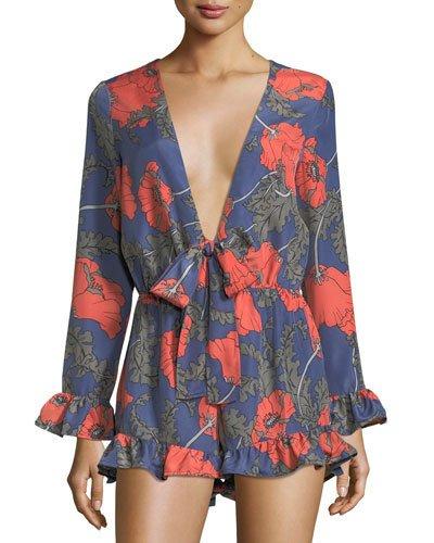 Bishop Deep-v Floral Romper