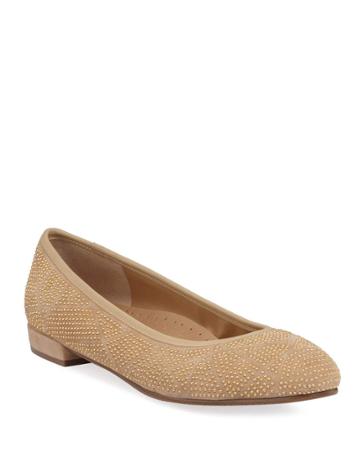 Urice Studded Suede Ballet Flats