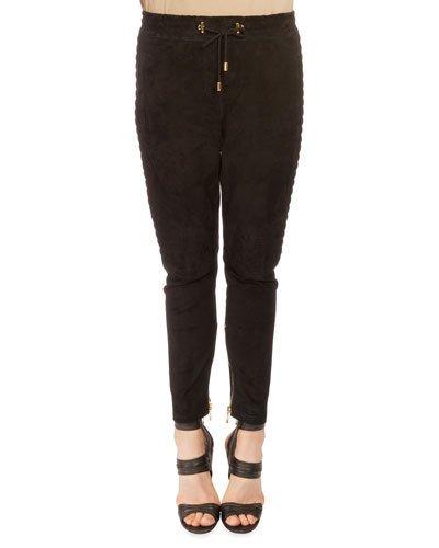 Drawstring-waist Textured