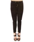 Drawstring-waist Textured