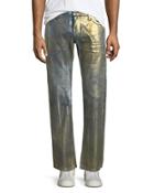 Straight-leg Distressed Jeans
