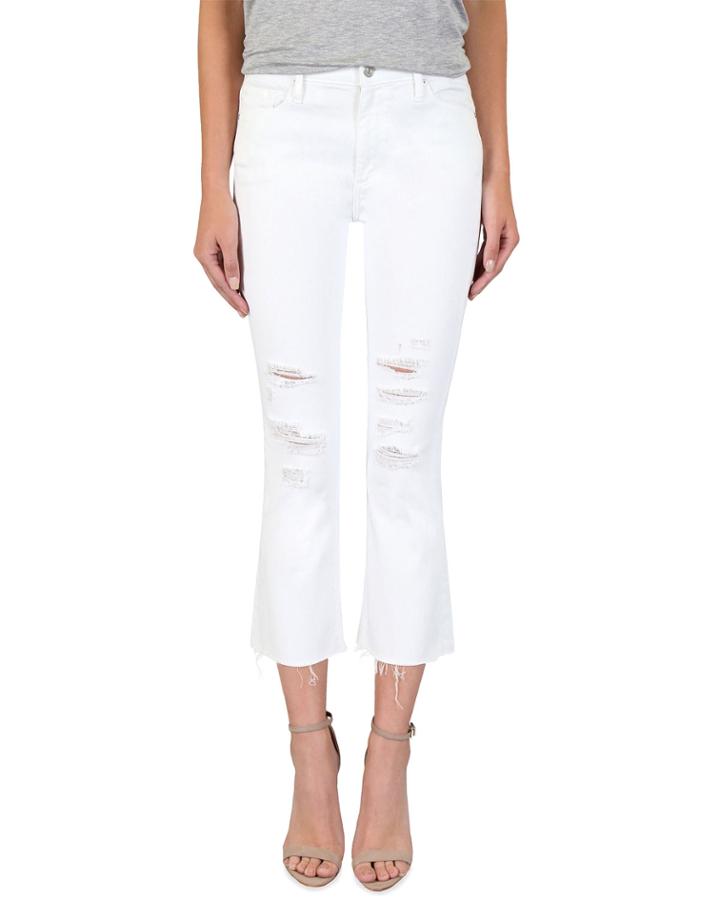 Mia Distressed Crop-flare Jeans
