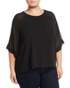 Birdie Semisheer 3/4-sleeve Blouse,