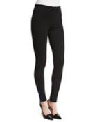 Leggings W/contrast Ankle Zip, Black