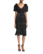 Tiered Fringe Knee-length Cocktail Dress