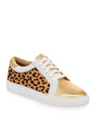Layla Cheetah-print Fur Low-top