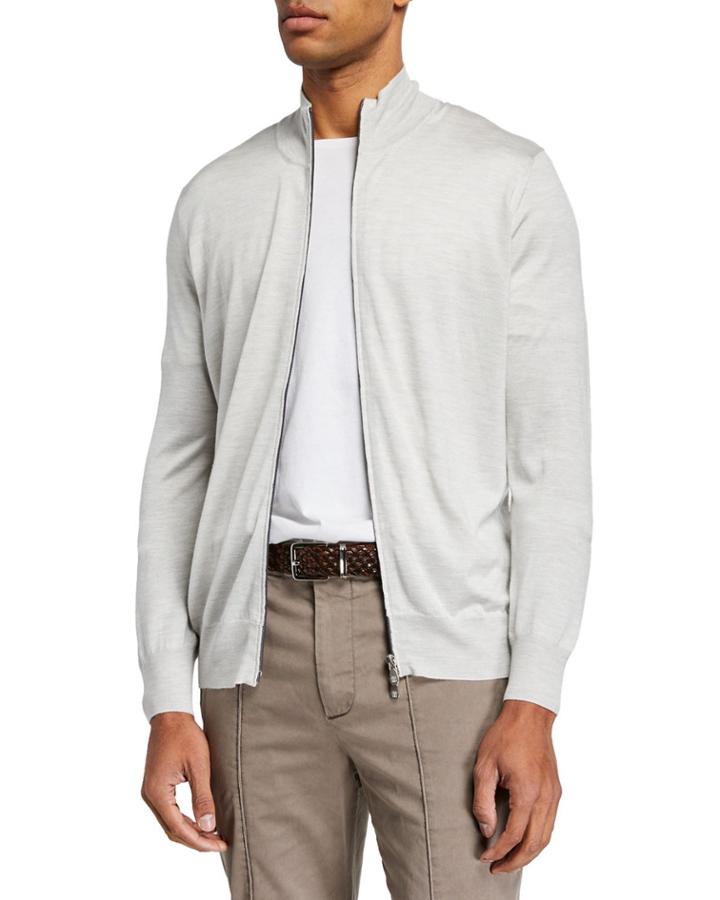Men's Stand-collar Cashmere Cardigan