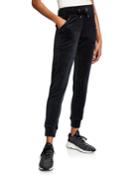 Yvonne Mid-rise Velour Jogger Pants