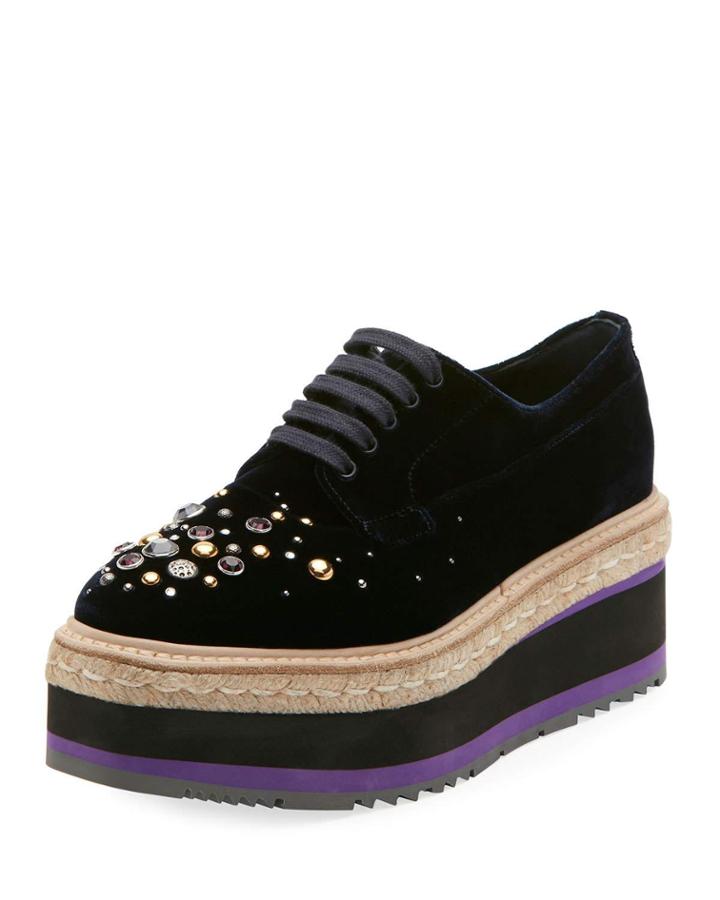 Velvet Embellished Platform