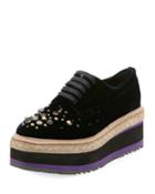 Velvet Embellished Platform