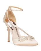 Faith Embellished Satin Evening Pumps